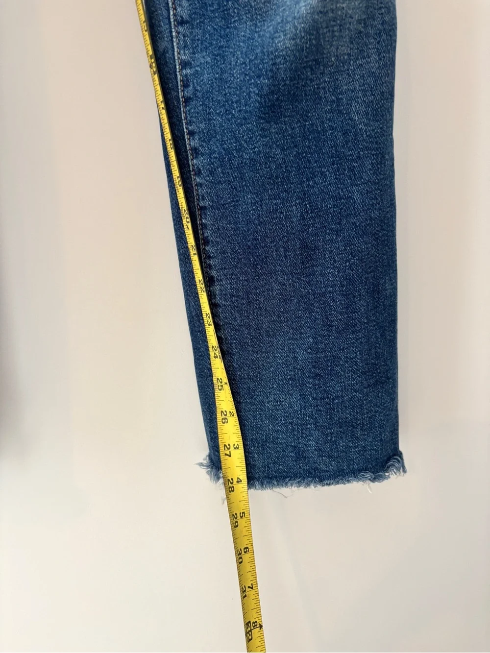 Banana Republic Mid-rise Straight Leg Jeans Womens 29 Medium Wash Raw Hem - Picture 12 of 12
